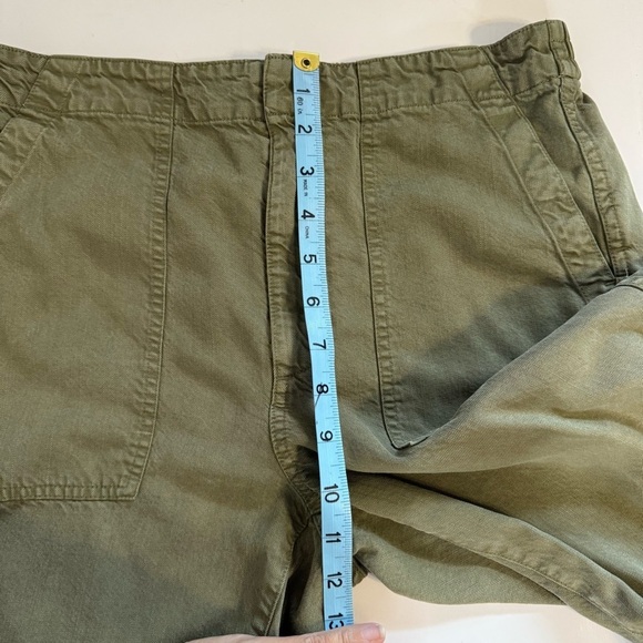 J Crew Zip Up Seaside Pants Olive Green Lightweight Casual Bottoms AJ454 Size 10 - Picture 11 of 13